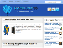 Tablet Screenshot of onemillionby30.com